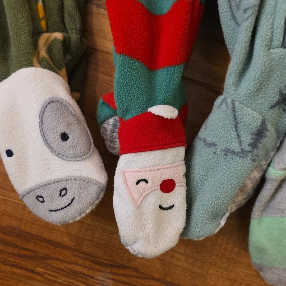 Carter's Green and Red Footies One Piece
